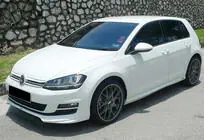 Volkswagen Golf 7/E-Golf 2012–2020 Främre läppspoiler DPT V-5 (för originalstötfångare, 2012-2017, blanksvart) foto 2