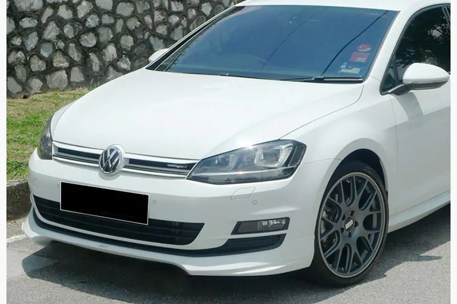 Volkswagen Golf 7/E-Golf 2012–2020 Främre läppspoiler DPT V-5 (för originalstötfångare, 2012-2017, blanksvart) Image