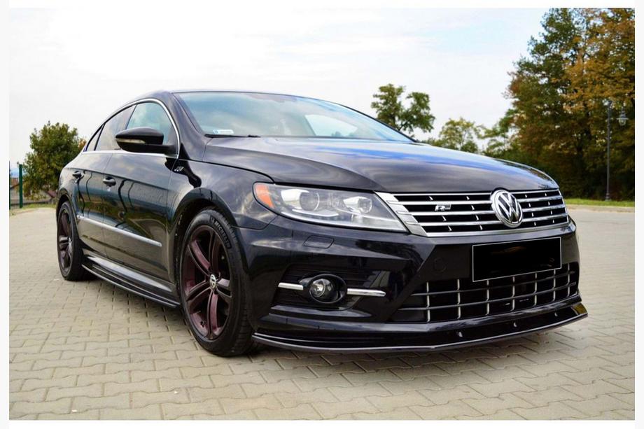 Volkswagen Passat CC 2008–2017 Främre läppspoiler DPT (för R-Line, 2008-2011, blank svart) Foto 2