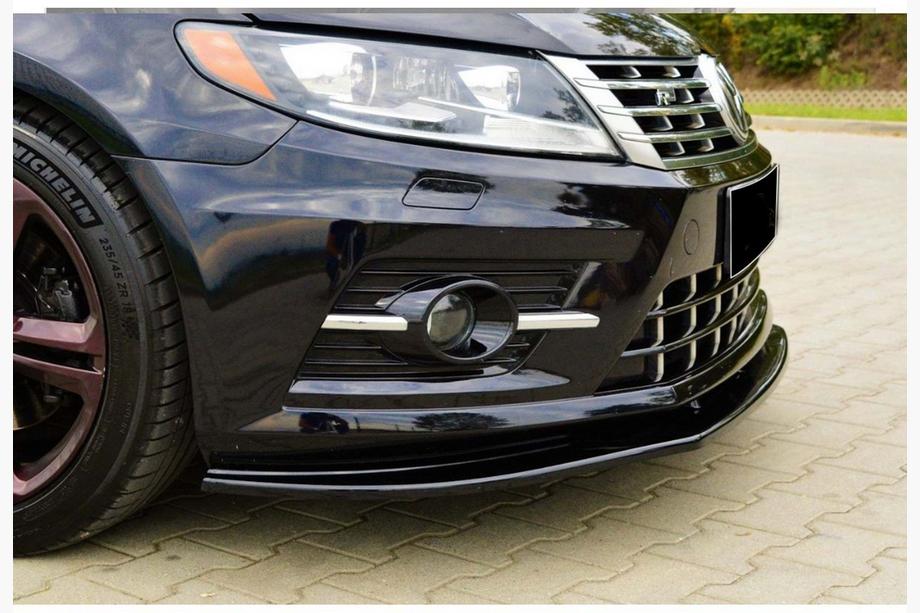 Volkswagen Passat CC 2008–2017 Främre läppspoiler DPT (för R-Line, 2008-2011, blank svart) Foto 1