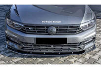 Volkswagen Passat B8 2015–2023 Främre frontläpp DPT V-1 (för R-Line, 2015-2019 EU, blank svart) foto 1