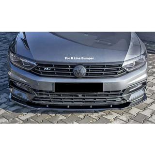 Främre frontläpp DPT V-1 (för R-Line, 2015-2019 EU, blank svart) foto 1