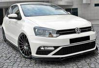 Volkswagen Polo 2010–2017 DPT främre läppspoiler (för GTI, 2014-2017, blanksvart) foto 2