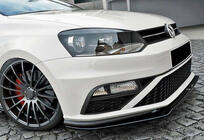 Volkswagen Polo 2010–2017 DPT främre läppspoiler (för GTI, 2014-2017, blanksvart) foto 3