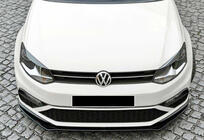 Volkswagen Polo 2010–2017 DPT främre läppspoiler (för GTI, 2014-2017, blanksvart) foto 4