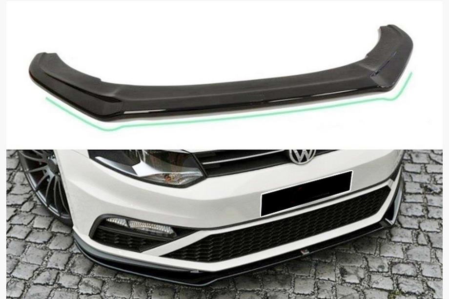 Volkswagen Polo 2010–2017 DPT främre läppspoiler (för GTI, 2014-2017, blanksvart) Image