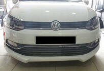Volkswagen Polo 2010–2017 Främre läppspoiler DPT (2014-2017, blanksvart) foto 1