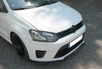 Volkswagen Polo 2010–2017 Frontlip spoiler DPT V-1 (svart högblank) foto 1