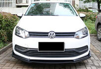 Volkswagen Polo 2010–2017 Främre lipspoiler DPT V-2 (glanssvart) foto 3