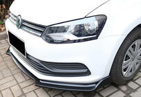 Volkswagen Polo 2010–2017 Främre lipspoiler DPT V-2 (glanssvart) foto 1