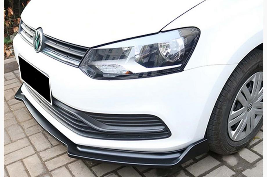 Volkswagen Polo 2010–2017 Främre lipspoiler DPT V-2 (glanssvart) Image