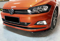 Volkswagen Polo 2017– Främre lipspoiler DPT V-2 (glanssvart) foto 1