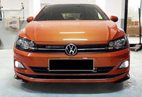 Volkswagen Polo 2017– Främre lipspoiler DPT V-2 (glanssvart) foto 2