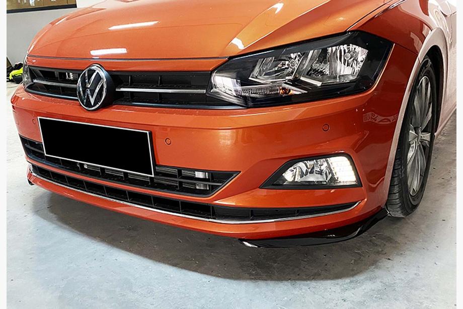 Volkswagen Polo 2017– Främre lipspoiler DPT V-2 (glanssvart) Image