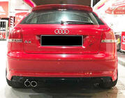 Audi A3 2003–2012 Bakre diffuser DPT (2005-2008, Coupe, blank svart) foto 1
