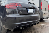 Audi A3 2003–2012 Bakre diffuser DPT (2008-2010, blanksvart) foto 2