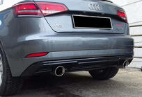Audi A3 2012–2020 Bakre diffuser DPT (HB, 2017-2020, blank svart) foto 3