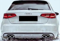 Audi A3 2012–2020 Bakdiffusor DPT V-1 (2012-2016, HB, blanksvart) foto 2