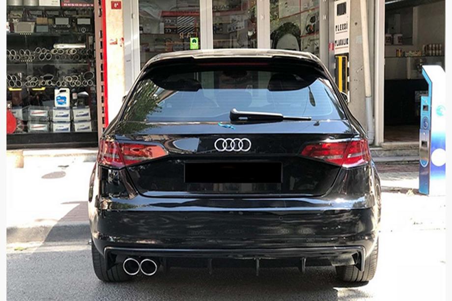 Audi A3 2012–2020 Bakre diffuser DPT V-2 (2012-2016, HB, svart högglans) Image