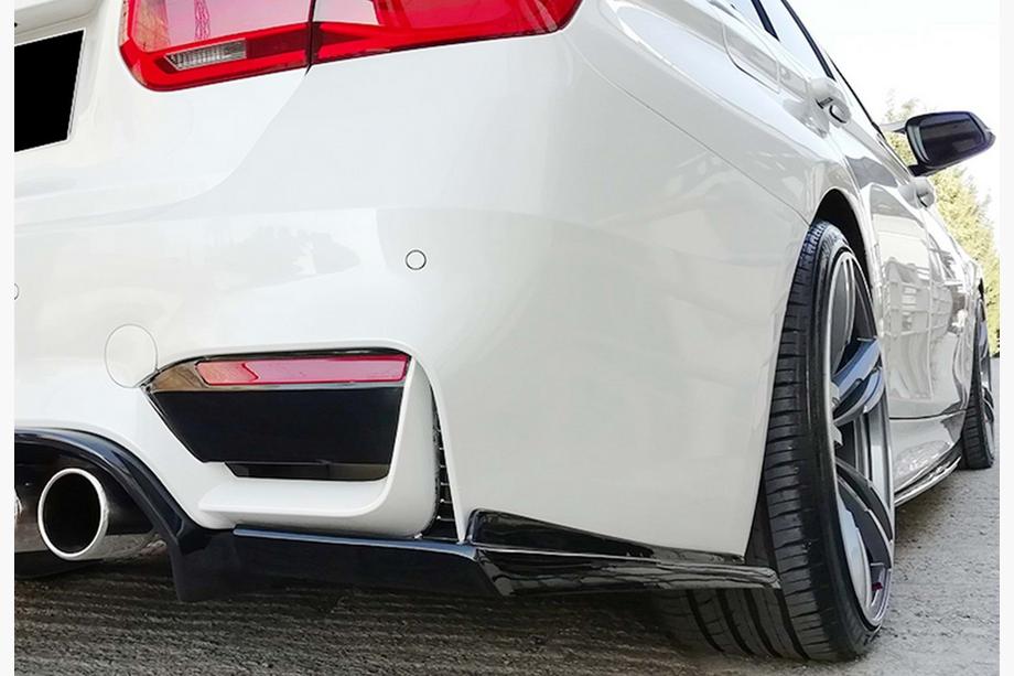 BMW 3-serien F30/F31 2012–2019 Bakre diffusor DPT V-1 (för M3, blanksvart) Foto 7