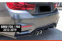 BMW 3-serien F30/F31 2012–2019 Bakre diffuser DPT V-2 (för Vorstainer, blanksvart) foto 1
