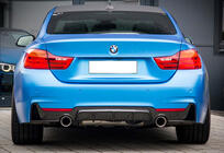 BMW 4-serie F32/F33/F36 2012–2020 Bakre diffuser DPT V-1 (för M-Performance, blanksvart) foto 1