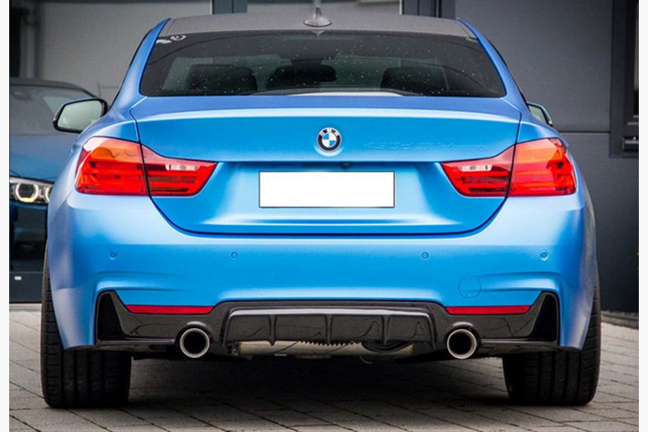 BMW 4-serie F32/F33/F36 2012–2020 Bakre diffuser DPT V-1 (för M-Performance, blanksvart) Image