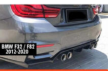 BMW 4-serie F32/F33/F36 2012–2020 Bakdiffusor DPT V-4 (för M-4 Vorstainer, blank svart) foto 1
