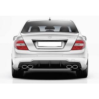 Bakre diffuser DPT (2011-2014, för AMG SD, svart högglans) Mercedes C-klass W204 2007–2015 foto 3