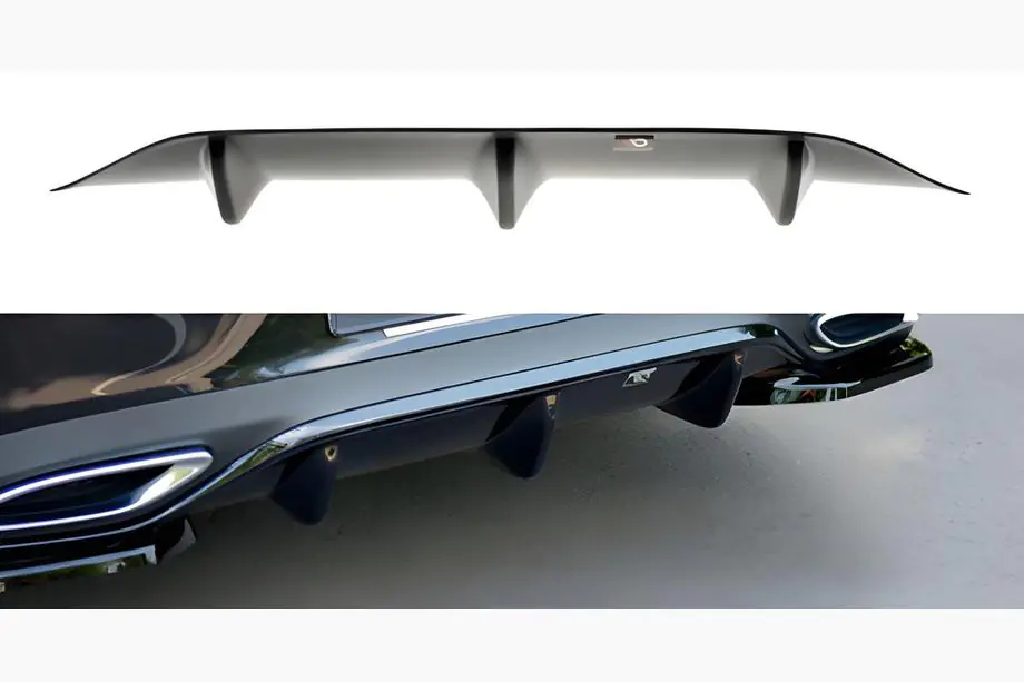 Mercedes E-klass W213 2016–2023 Bakre diffusor DPT (svart högglans) Foto 1