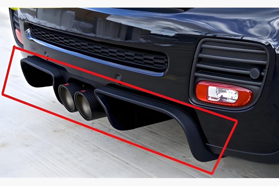 Mini Clubman R55/R56 2007–2014 Bakre diffuser DPT R56 (blank svart) Foto 1