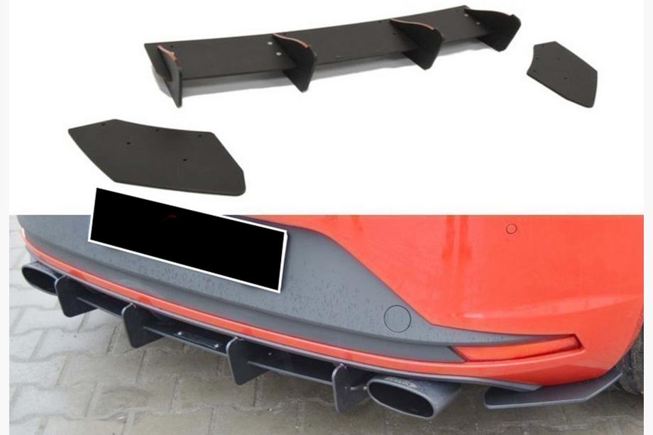 Seat Leon 2013–2020 Bakre diffuser DPT V-6 (2013-2016, svart högglans) Image