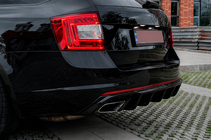 Skoda Octavia III A7 2013–2019 Bakre diffuser DPT V-2 (LB/SW, svart högglans) foto 1