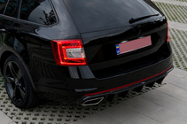 Skoda Octavia III A7 2013–2019 Bakre diffuser DPT V-2 (LB/SW, svart högglans) foto 4