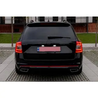 Bakre diffuser DPT V-2 (LB/SW, svart högglans) Skoda Octavia III A7 2013–2019 foto 3