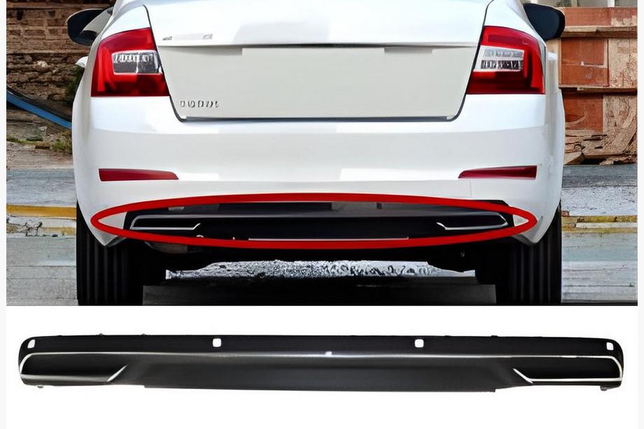 Skoda Octavia III A7 2013–2019 Bakre diffuser DPT V-3 (LB, matt svart) Foto 1