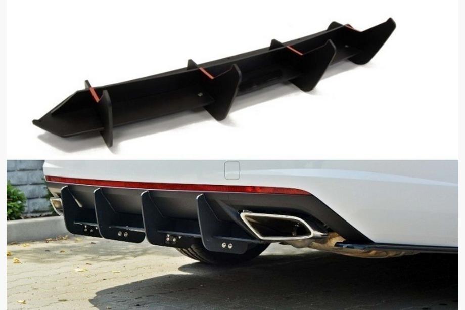 Skoda Octavia III A7 2013–2019 Bakre diffuser DPT V-5 (LB, mattsvart) Image