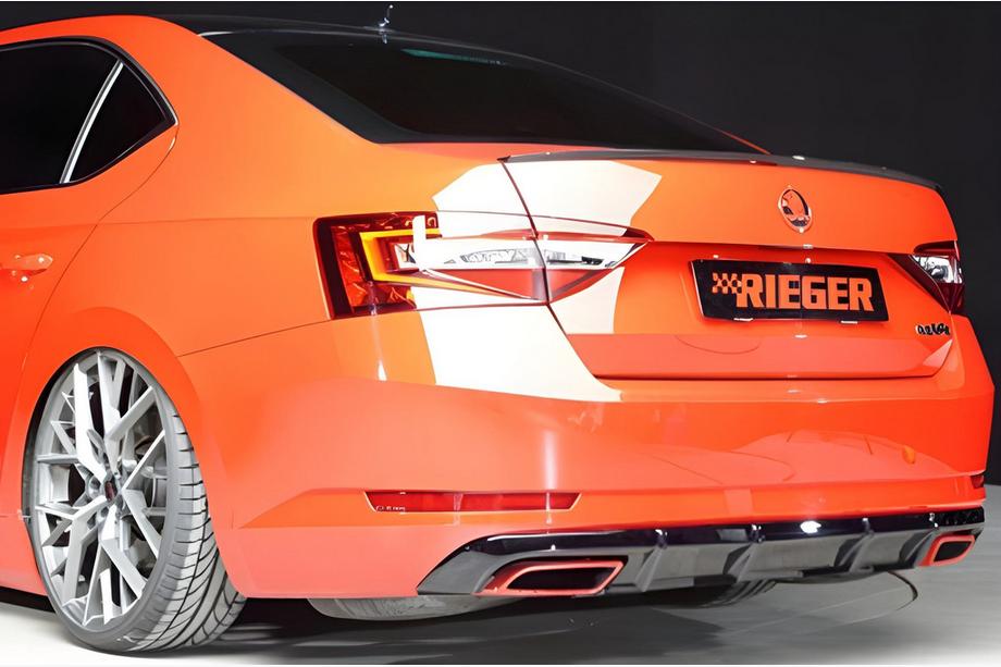 Skoda Superb 2015–2024 Bakre diffuser DPT V-1 (blank svart) Image