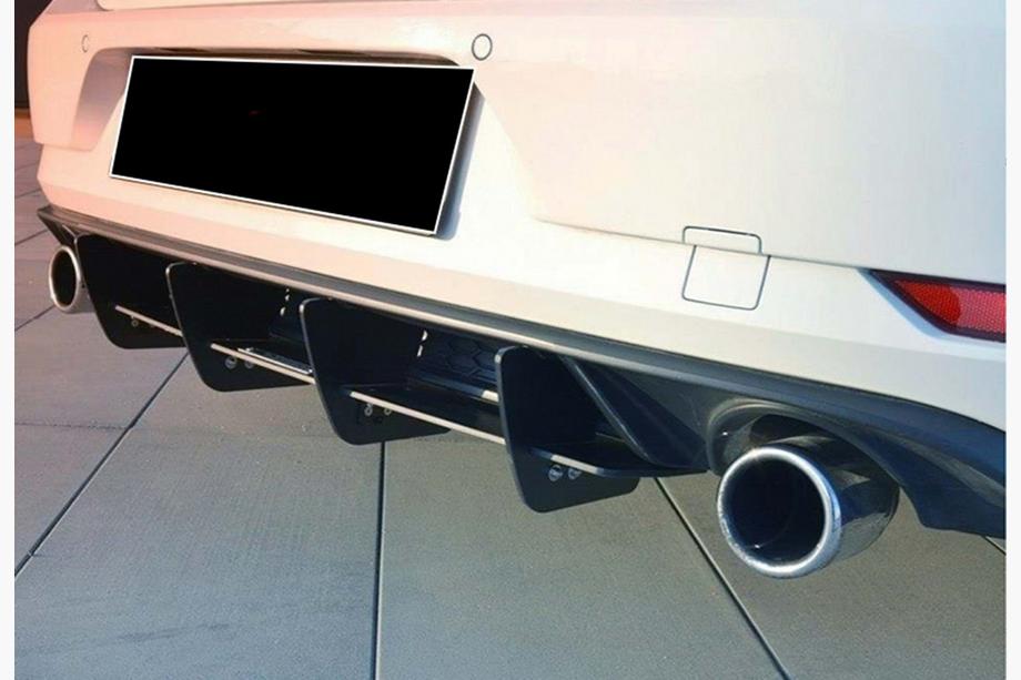 Volkswagen Golf 7/E-Golf 2012–2020 Bakre diffusor DPT V-2 (för GTI, 2017-2019, matt svart) Image