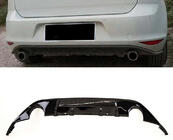 Volkswagen Golf 7/E-Golf 2012–2020 Bakre diffuser DPT V-3 (för GTI, 2012-2017, blanksvart) foto 1