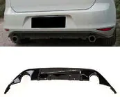 Volkswagen Golf 7/E-Golf 2012–2020 Bakre diffuser DPT V-3 (för GTI, 2012-2017, blanksvart) foto 1
