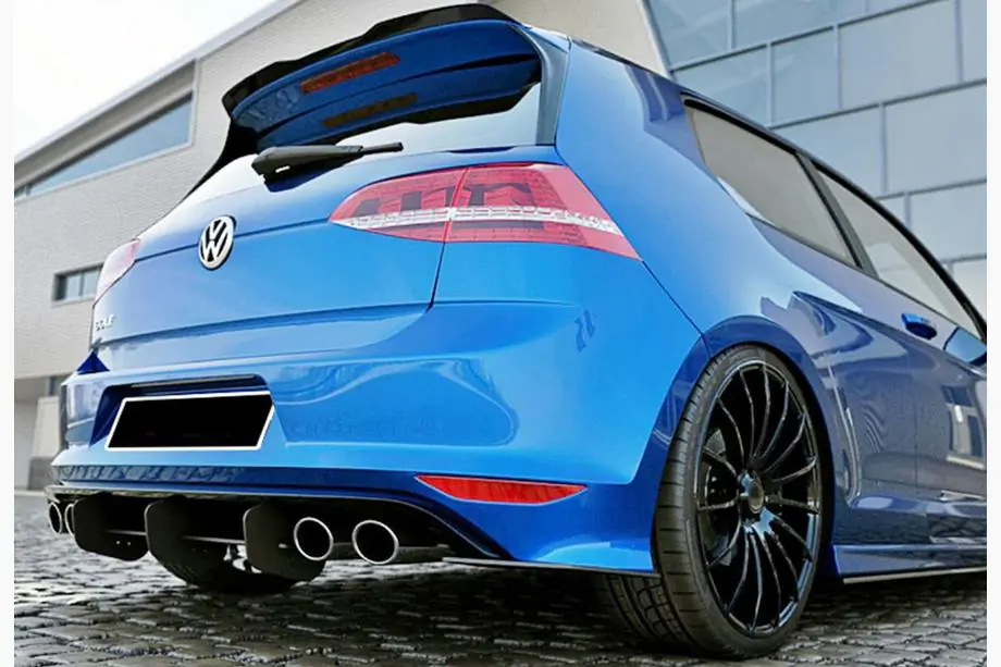 Volkswagen Golf 7/E-Golf 2012–2020 Bakre diffuser DPT V-4 (för R / R-Line, 2012-2019, matt svart) Foto 2