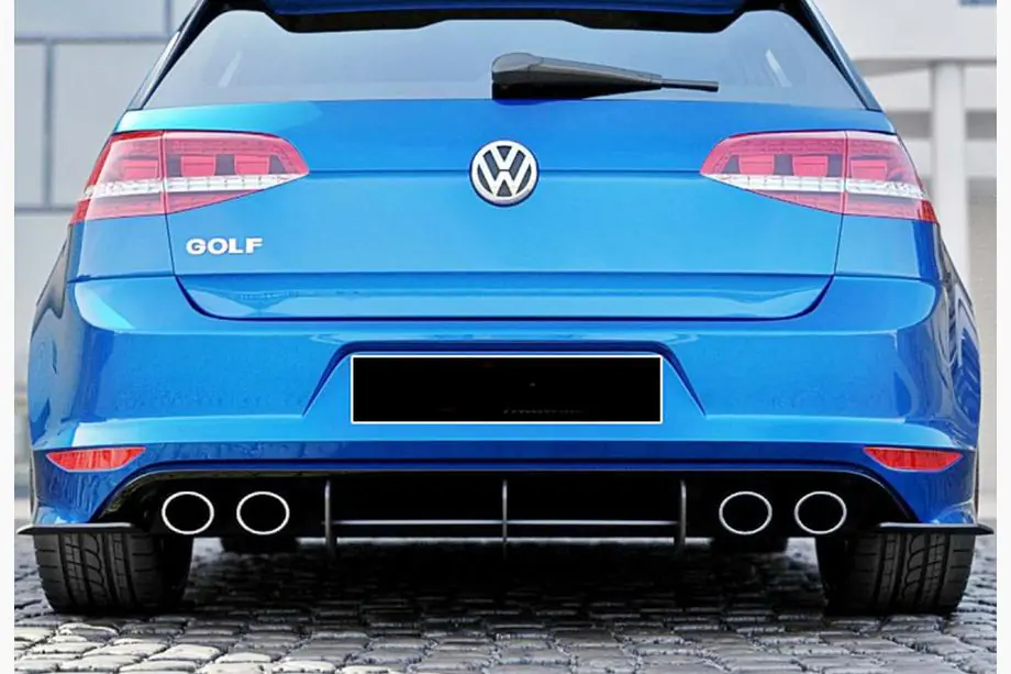 Volkswagen Golf 7/E-Golf 2012–2020 Bakre diffuser DPT V-4 (för R / R-Line, 2012-2019, matt svart) Foto 4