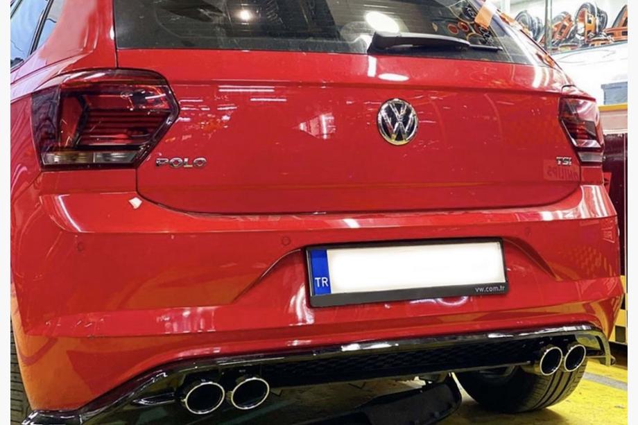Volkswagen Polo 2017– Bakdiffuser DPT V-1 (blank svart) Image