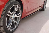 BMW 3-serien F30/F31 2012–2019 DPT V-3 tröskelkåpor (för M-Sport-trösklar, svart högglans) foto 3