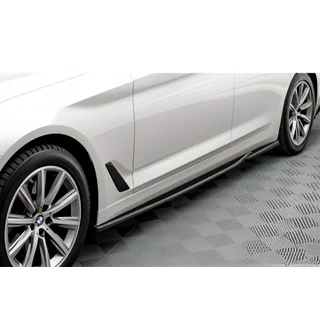 DPT V-2 sidoskärtsförlängningar (för M-Sport/M5 sidoskärtar, svart högglans)