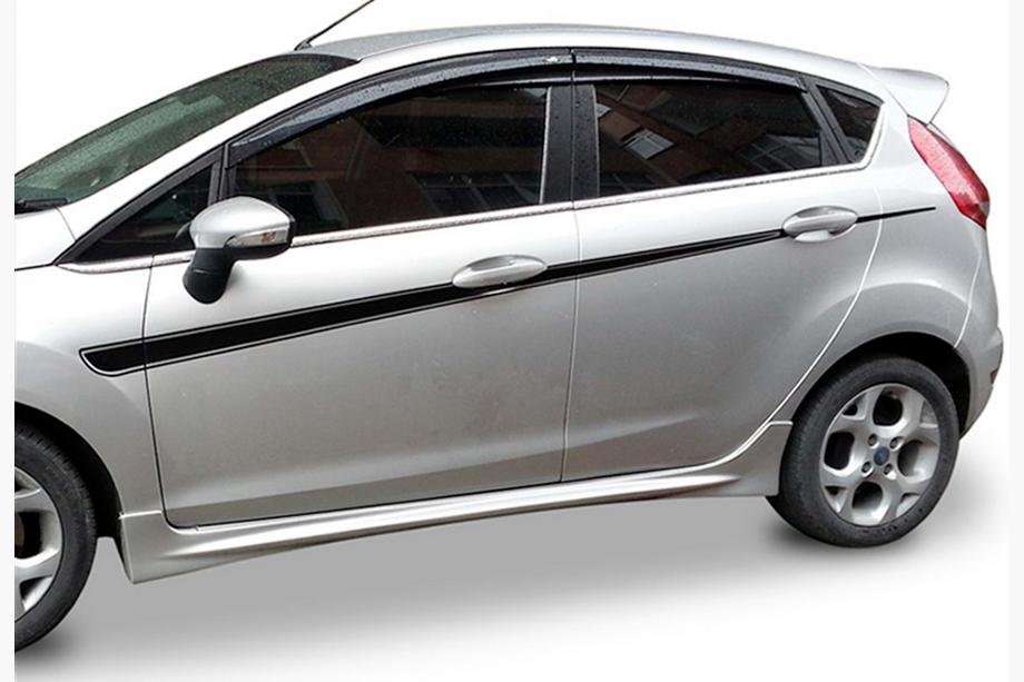 Ford Fiesta 2008–2017 Sidoskärmar DPT V-2 (HB, svart högglans) Image