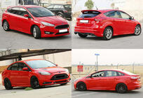 Ford Focus III 2011–2017 DPT sidokjolar (SD, 2015-2017, svart högglans) foto 1