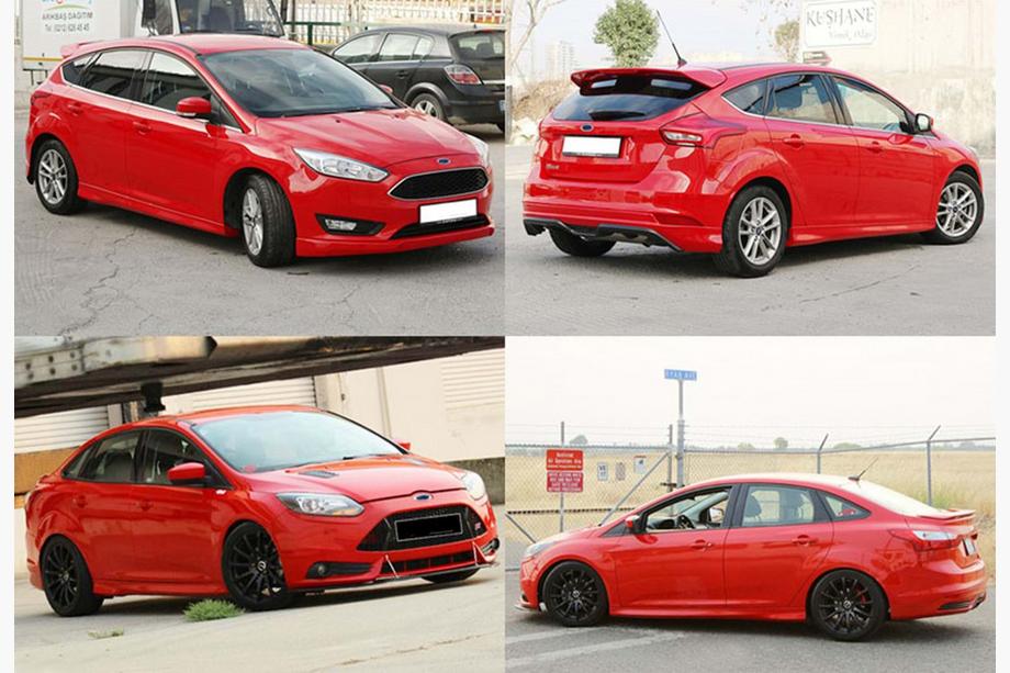 Ford Focus III 2011–2017 DPT sidokjolar (SD, 2015-2017, svart högglans) Image