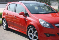 Opel Corsa D 2007–2014 Sidokjolar DPT V-1 (svart högglans) foto 1